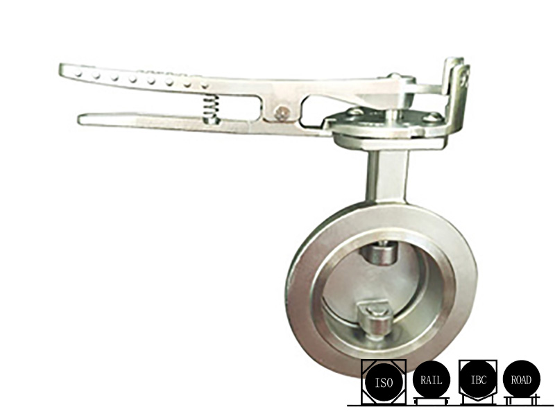 Válvula de borboleta fixada com descarga superior DN80
